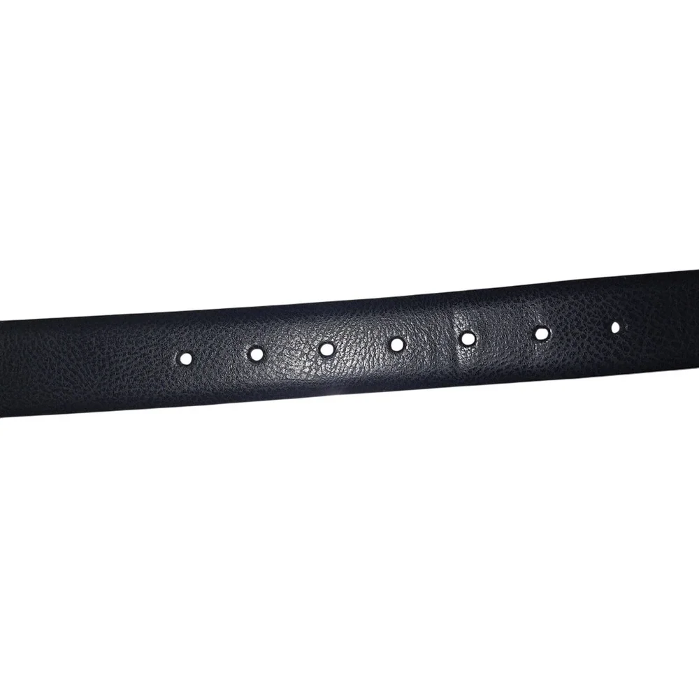 JHH‎ Men's Black Belt Size 36 Leather Pin Hardware Buckle Casual Formal Office